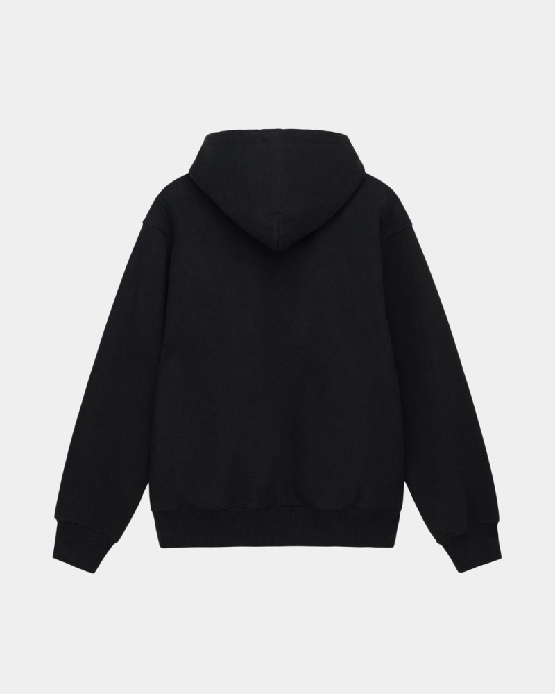 Nouvelle Collection Sweat a Capuche Stussy Block Sport Zip Noir